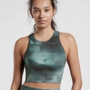 Athleta Conscious Crop green tie dye bra crop top women large